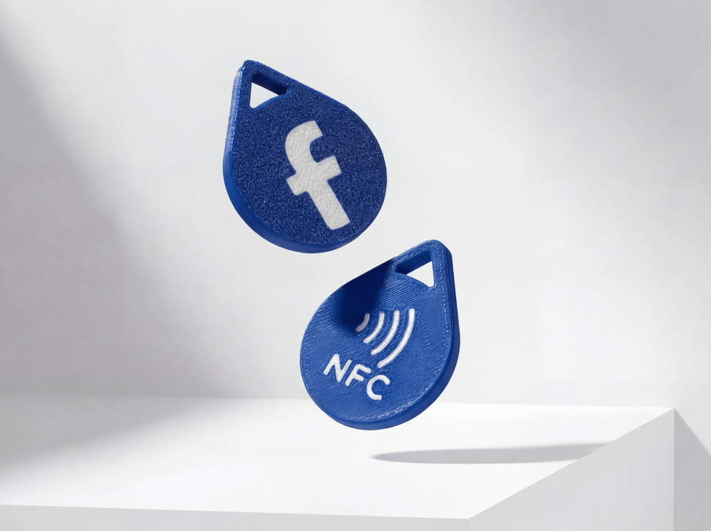 Social Media NFC Tag Keychain – Choose Platform & Color